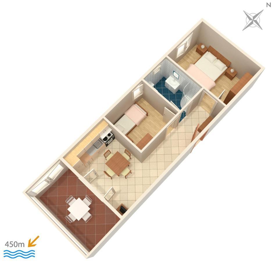 Family Friendly Apartments With A Swimming Pool Povljana, Pag - 244 Luaran gambar